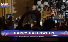 Vợ chồng tổng thống Mỹ nhảy với trẻ em nhân dịp Halloween