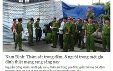 Điều tra người tung tin đồn "Thảm sát tại Nam Định, 8 người thiệt mạng"
