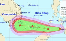 Thời tiết 23/12: Bão Tembin mạnh lên, biển Đông hứng bão kỷ lục