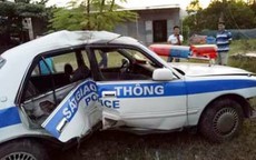 Quảng Ninh: Xe CSGT gặp nạn khi truy đuổi tội phạm ma tuý