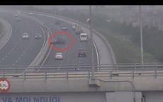 Nữ tài xế điều khiển xe ô tô đi ngược chiều trên cao tốc Hà Nội - Hải Phòng