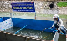 Lắp đặt khu vực trình diễn xử lý nước ô nhiễm, chuyên gia Nhật sẽ tắm ở sông Tô Lịch