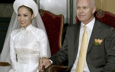 Thu Minh lần đầu khoe ảnh cưới với chồng Tây giàu có