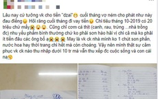 Sợ vợ đi nuôi trai vì tháng nào cũng 'nộp' sạch lương vẫn kêu thiếu, nhìn bảng thu chi 20 triệu chỉ có cơm, canh, cá, thịt...anh chồng mới im re