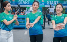Dàn Hoa hậu Việt Nam, diễn viên Thanh Sơn, BTV Mai Ngọc tham gia chạy ủng hộ người dân miền Trung