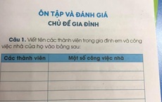 Thêm bài tập trong sách giáo khoa lớp 1 khiến phụ huynh rối não: Con chưa biết viết đã yêu cầu điền đủ loại họ tên và việc nhà