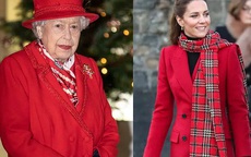 Cùng diện đồ đỏ xuất hiện trước công chúng, Nữ hoàng Anh và Công nương Kate ghi điểm mạnh bởi thần thái sang trọng, quyền lực