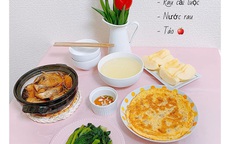 Ngồi suốt trong nhà để tránh dịch, mẹ đảm ở Nhật vẫn có bữa ăn cơm ngon cho chồng khiến chị em xuýt xoa thán phục