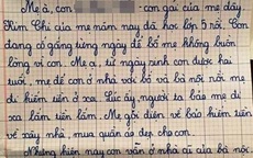 Nghẹn lòng khi đọc bức thư gửi mẹ của em học sinh lớp 5 ở Nghệ An