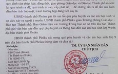 Chủ tịch TP Pleiku xin lỗi phụ huynh vụ lộ đề thi văn lớp 9