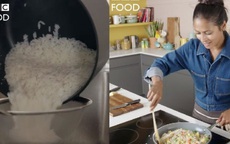Choáng cách người Tây nấu cơm:  Gạo không vo mà được luộc lên, chắt nước và rửa lại