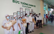 "Bức tường danh dự" vinh danh nhân viên y tế