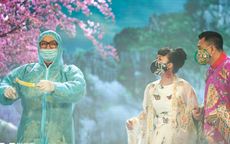 Dàn nghệ sĩ Táo Quân kêu gọi khán giả thực hiện thông điệp 5K của Bộ Y tế