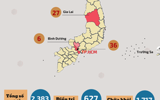 [Infographic] - Chi tiết số ca mắc COVID-19 tại 13 tỉnh, thành trên cả nước