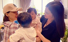 Con gái Đông Nhi và con trai Hòa Minzy lần đầu gặp mặt, ánh mắt nhìn nhau "chằm chằm" khiến hai mẹ thích thú