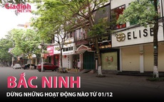 Tỉnh Bắc Ninh dừng những hoạt động nào từ 01/12 