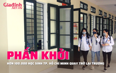 PHẤN KHỞI: Hơn 100.000 học sinh TP. Hồ Chí Minh trở lại trường sau gần 1 năm học trực tuyến