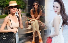 Đồ len móc lưới đâu chỉ diện vào mùa đông, sao Việt còn "ốp" luôn cho outfit ngày hè