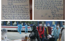 Xúc động với lá thư cảm ơn của nhóm công dân Hà Tĩnh gửi khu cách ly tập trung