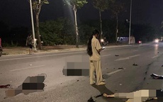 4 nạn nhân văng giữa đường sau vụ tai nạn ở Hà Nội