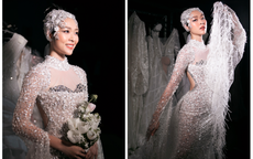 Váy cưới đính hàng nghìn viên đá quý của Diệp Bảo Ngọc