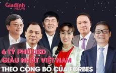 6 tỷ phú USD giàu nhất Việt Nam theo bảng xếp hạng của Forbes