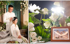 Những hình ảnh đầu tiên trong không gian tiệc cưới đậm chất thôn quê của Hoa hậu Ngọc Hân