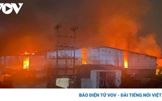 Cháy xưởng gỗ tại Gia Lâm, Hà Nội