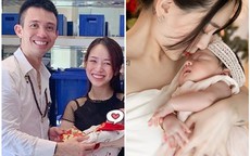 Khoe thiên thần nhí tròn 1 tháng da trắng mũi cao, con gái Minh Nhựa bị nói đem con câu like