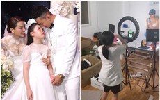Sau đám cưới 88 cây vàng, Phương Trinh Jolie tần tảo bán online, xúc động con gái riêng đứng sau máy quay