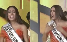 Khoảnh khắc Á hậu 1 hốt hoảng vì tưởng nhầm mình giành giải Hoa hậu Hoàn vũ Campuchia gây sốt