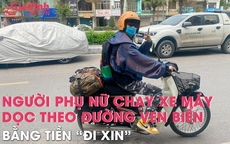 Người phụ nữ chạy xe máy xuyên Việt dọc theo đường ven biển bằng tiền "đi xin"
