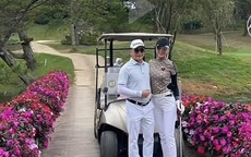 Shark Bình vui vẻ đi đánh golf cùng Phương Oanh, vợ liền cao tay đăng clip con gái khuyên 'đi bước nữa'