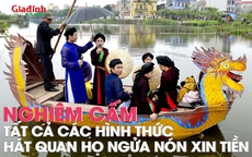 Nghiêm cấm tất cả các hình thức hát quan họ ngửa nón nhận tiền trong hội Lim Quý Mão 2023