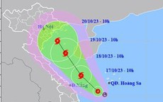 Thời tiết hôm nay 18/10: Áp thấp di chuyển bất thường, khả năng mạnh lên thành bão, mưa lớn lan ra miền Bắc