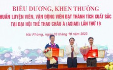 Vận động viên giành Huy chương vàng ASIAD châu Á được TP. Hải Phòng thưởng bao nhiêu tiền?