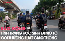 Báo động tình trạng học sinh đi xe mô tô với hành vi coi thường luật giao thông