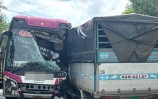 Ô tô khách lao vào xe tải sau tai nạn liên hoàn ở Đà Nẵng