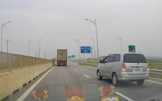 Tước bằng lái của tài xế lùi xe trên cao tốc