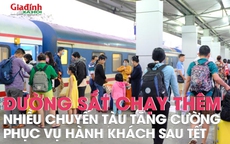 Đường sắt chạy thêm nhiều chyến tàu tăng cường phục vụ hành khách sau Tết Nguyên đán 