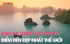 Vịnh Hạ Long vào danh sách 25 điểm đến đẹp nhất thế giới