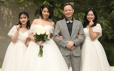 Diễn viên Tùng Dương và vợ thứ tư chụp ảnh cưới cùng các con