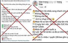 Công an Thanh Hóa cảnh báo dịch vụ 'cò' làm hộ chiếu trên mạng xã hội
