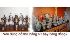 Nên dùng bát hương bằng đồng hay bằng sứ để thờ cúng