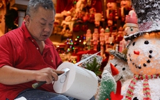 Nghề 'nặn' người tuyết ở Hà Nội kiếm bộn tiền trong mùa Giáng sinh