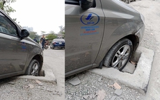 Hà Nội: Hàng loạt ô tô 'sập bẫy' khi đi qua Dự án D20 Cầu Giấy