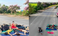 Công an vào cuộc xác minh nhóm nữ học viên tập yoga giữa đường tại Thái Bình