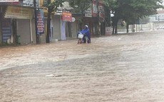 Hải Phòng, Quảng Ninh mưa lớn, đường ngập lút bánh xe