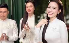 Cô dâu Đỗ Thị Hà rạng rỡ bên chồng doanh nhân trong đám hỏi tại Thanh Hóa