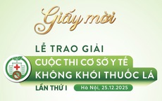 2 ngày nữa trao giải cuộc thi 'Cơ sở y tế không khói thuốc lá' lần thứ I